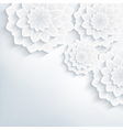 floral abstract background with 3d flowers blossom vector image vector image