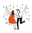 lovers are dancing vector image