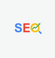 seo search engine optimization minimal flat logo vector image vector image