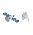 space orbital satellite and dish antenna wireless vector image