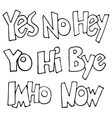 lettering hand drawn words vector image