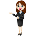 Smiling business woman presenting Royalty Free Vector Image