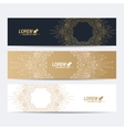 modern set of banners with golden mandala vector image
