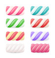 realistic marshmallow candy set colorful vector image