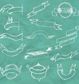 hand draw ribbon set vector image