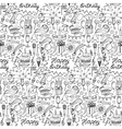 happy birthday hand drawn seamless pattern vector image