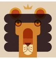 king lion applique style head vector image vector image