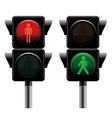 Traffic lights with additional section right turn Vector Image