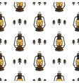retro camp seamless pattern with lanterns vector image vector image