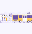 public bus station city bus passengers urban vector image vector image