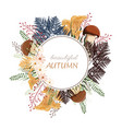 round autumn vector image