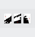 black ink brush stroke on white background vector image