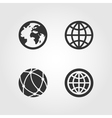 earth globe icons set flat design vector image