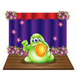a brave monster in the middle of stage vector image vector image
