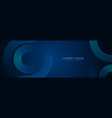 dark blue abstract background with glowing circle vector image