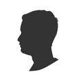 man avatar profile view male face silhouette vector image