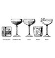 set alcohol cocktail vector image vector image