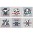 barbershop hipster posters set vector image vector image