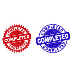 Completed round and rosette watermarks with Vector Image