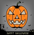 halloween pumpkin head vector image