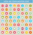 media and communication icons vector image