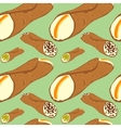 perfect seamless pattern with sicilian cannoli vector image vector image