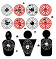 set of different bullet holes vector image