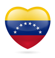 heart icon of venezuela vector image vector image