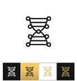dna genetics chromosome code icon vector image
