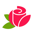 rose - flower icon vector image
