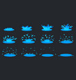 water ripple animation cartoon splash fx effect vector image