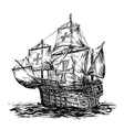 columbus ship 01 vector image
