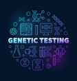 genetic testing round colorful outline vector image