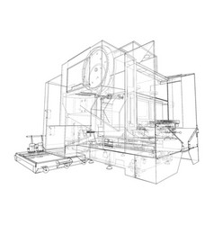 3d designer and cnc machine operator Royalty Free Vector