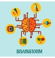 creative brainstorming flat concept design vector image