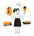 efficient transportation concepts vector image vector image