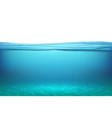 lake underwater surfaces relax blue horizon vector image vector image