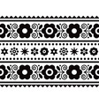 polish folk long vertical seamless pattern vector image vector image