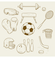 sports equipment vector image