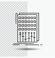 audio control mix mixer studio line icon vector image