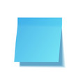 realistic sticky note with shadow blue paper vector image