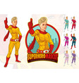 female superhero mascot for company vector image vector image