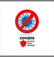 stop corona virus sign symbol vector image vector image