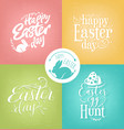 pastel easter greeting card collection vector image vector image