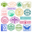 premium quality stamp logo product mark retro vector image