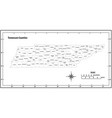 tennessee state outline map vector image vector image