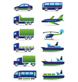 vehicles icons set vector image vector image