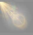 abstract lens gold front solar flare transparent vector image
