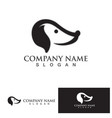 dog logo and symbol elements vector image vector image