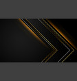 abstract shiny black and golden background design vector image
